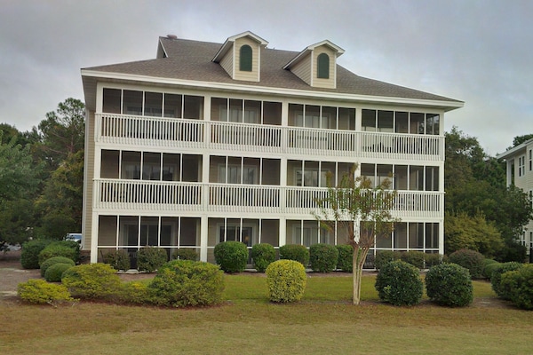 View from the golf course. Our villa is located in the bottom left-hand corner.