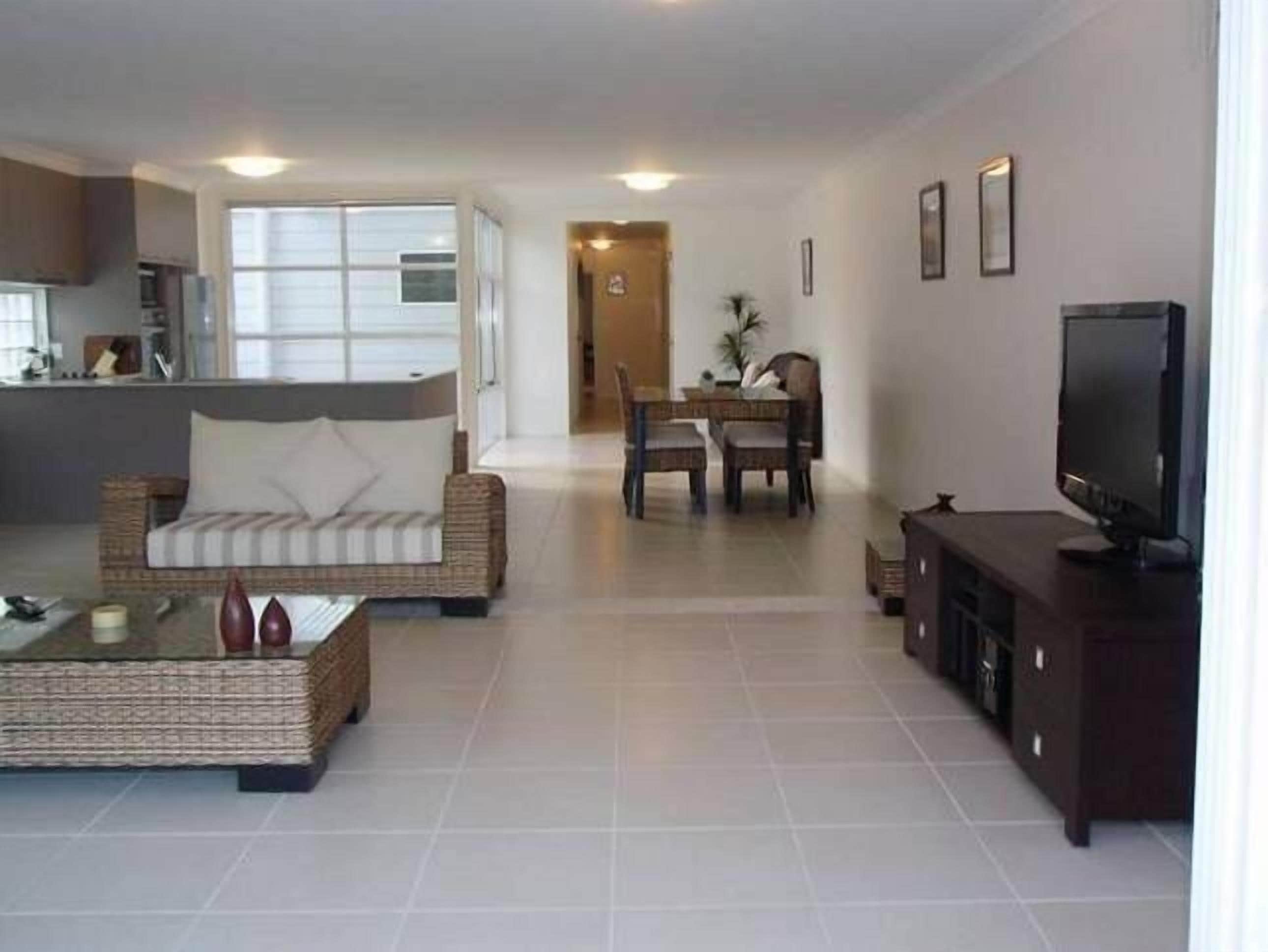 TV, DVD player, video library