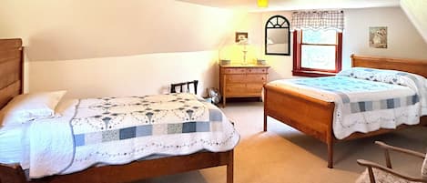 2 bedrooms, bed sheets