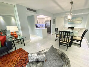 Smart TV, fireplace