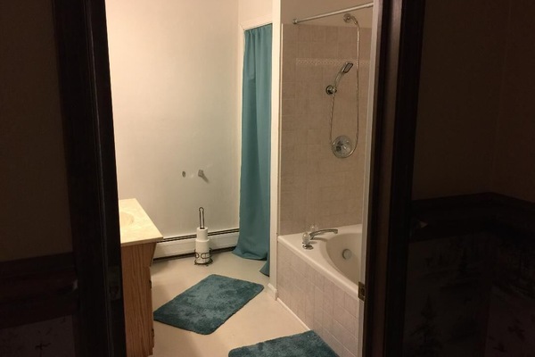 Ensemble baignoire-douche, baignoire à remous, séchoir à cheveux