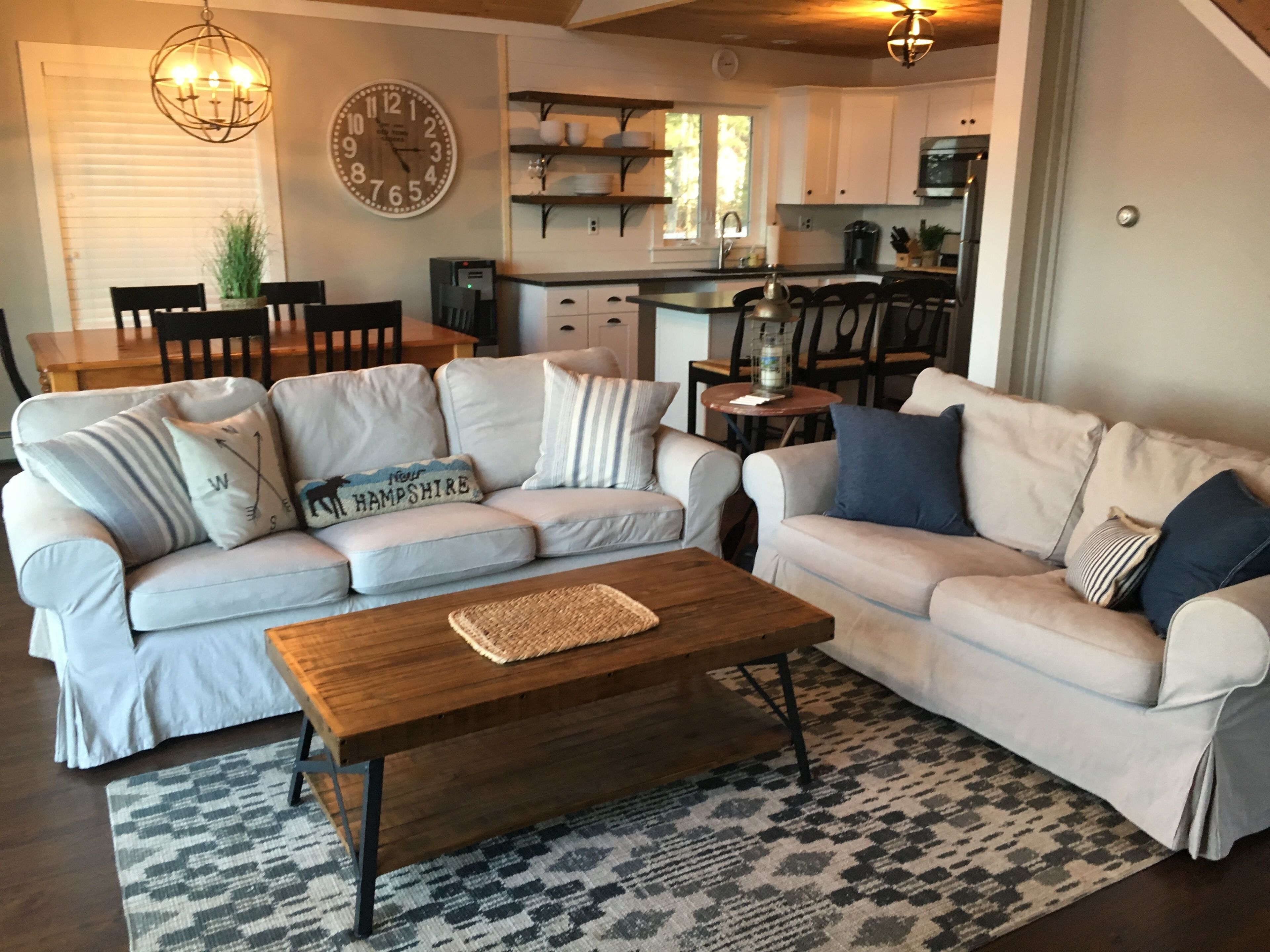 Lake Winnisquam home with beach and private boat dock. 15 minutes to Gunstock.