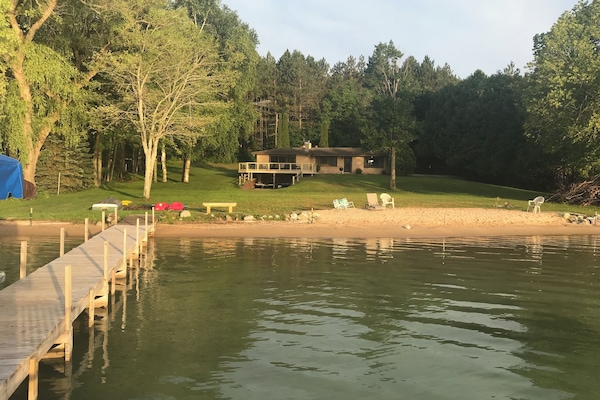 160 ft. of private frontage on beautiful Walloon Lake, large yard for activities