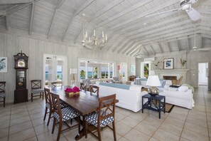 TV, fireplace, video games, DVD player