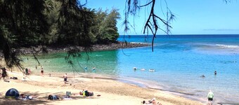 Short walk 2 Hanalei Bay, beach and town, w/AC in bed rooms