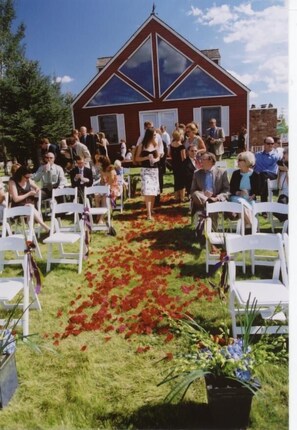 Outdoor banquet area