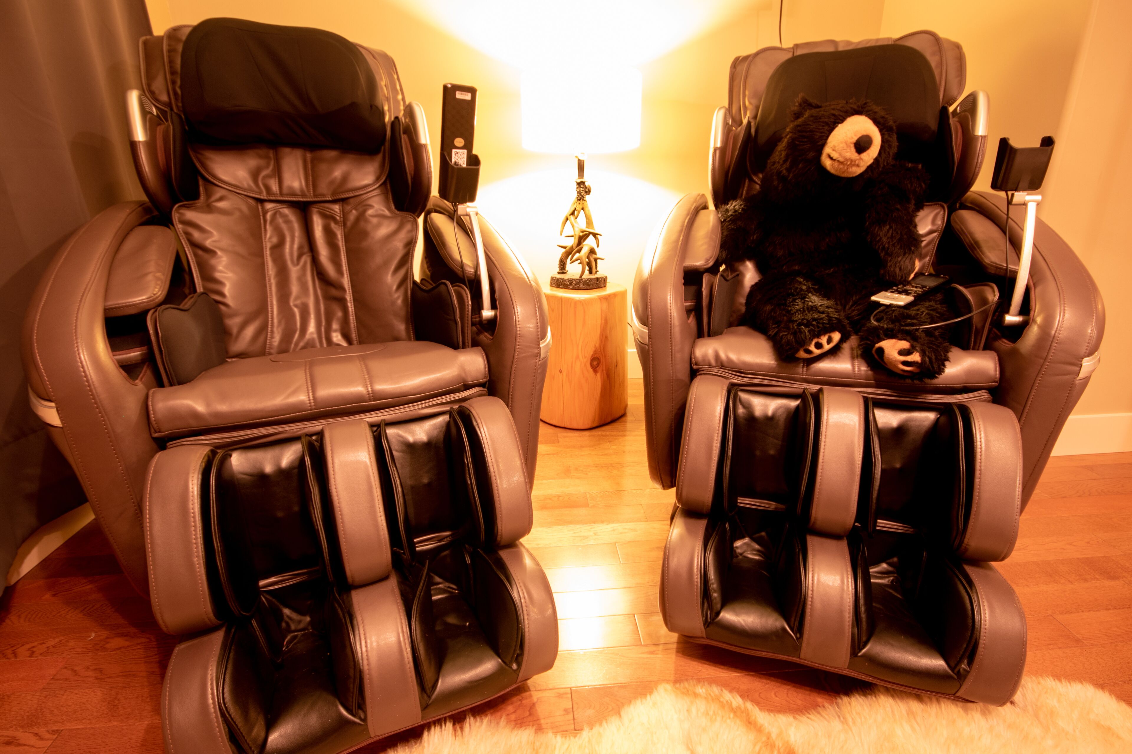 Barrel Sauna, HotTub, 2 Zero Gravity Massage Chairs, Powder Gong, Arcade & more