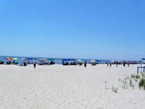 Beach nearby, sun loungers