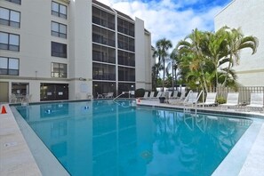 Outdoor pool, a heated pool