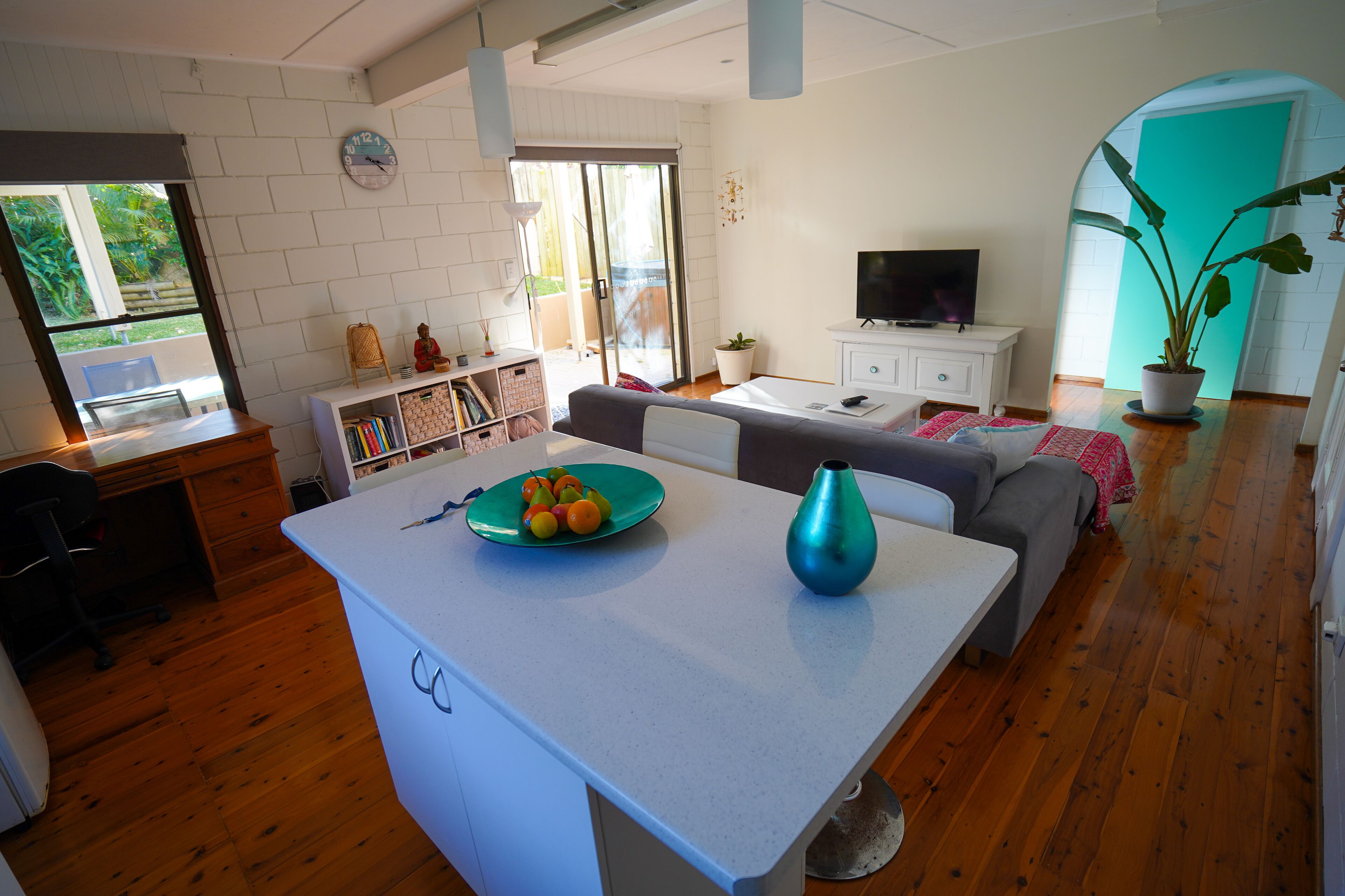 Fresh living space, well ventilated.Backing up onto the back terrace.