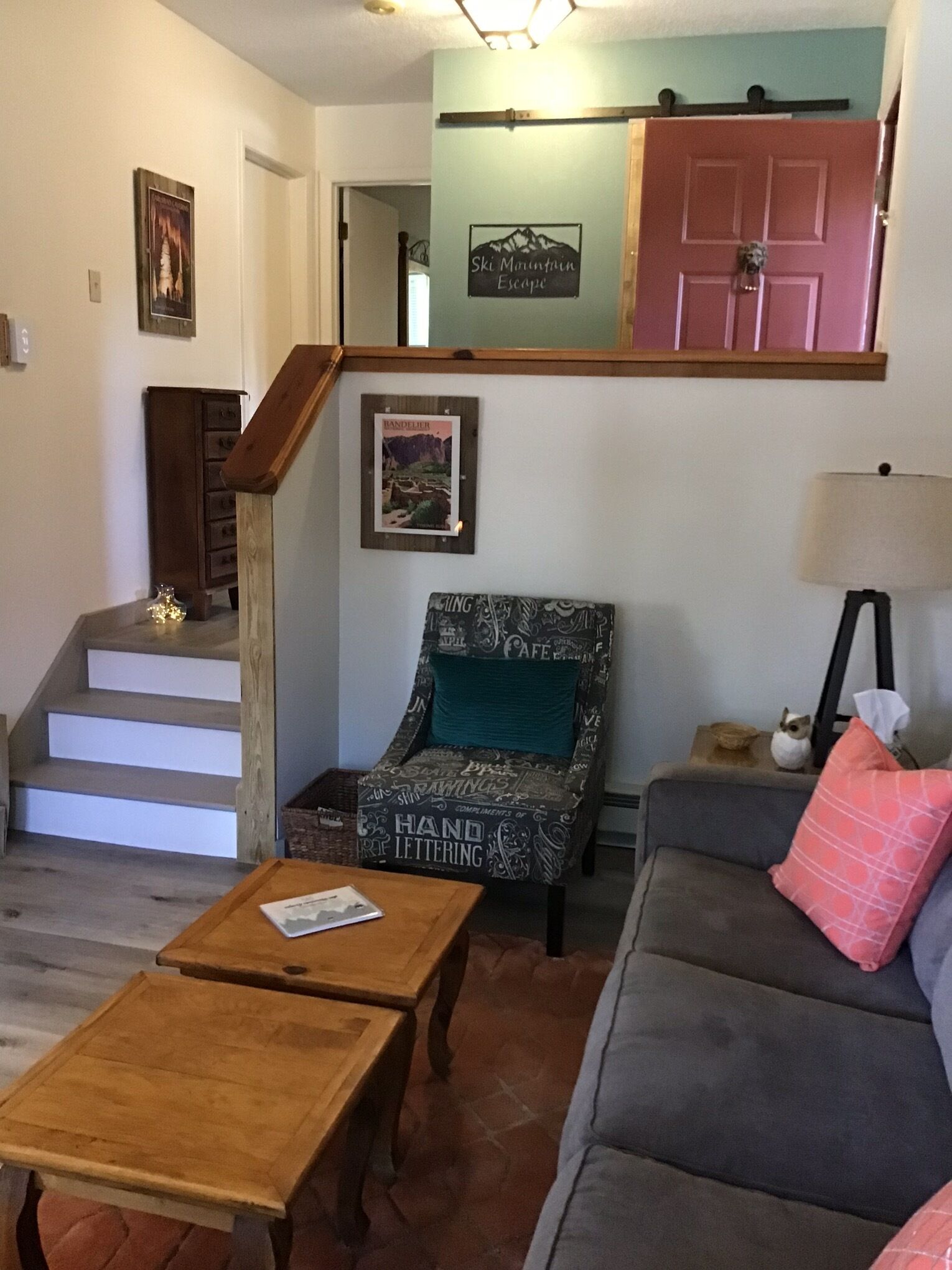 Smart TV, chimenea, reproductor de DVD y libros 