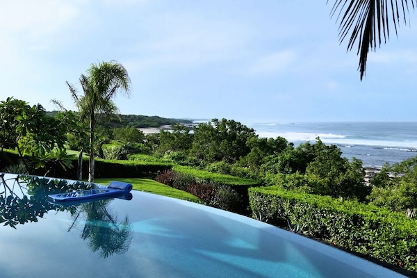 45' infinity pool and garden. Looking south along the Pacific coast...