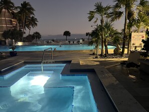 Outdoor pool, a heated pool