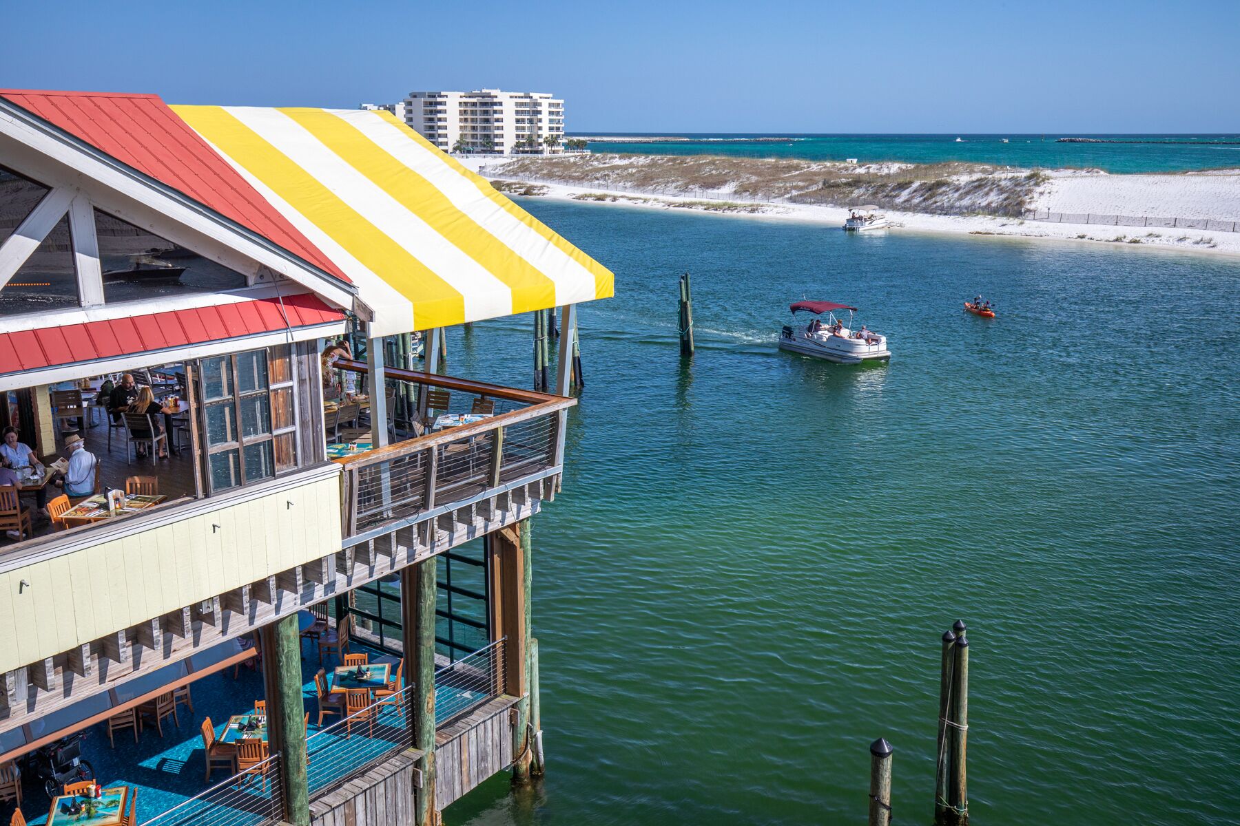 Beach nearby, beach umbrellas