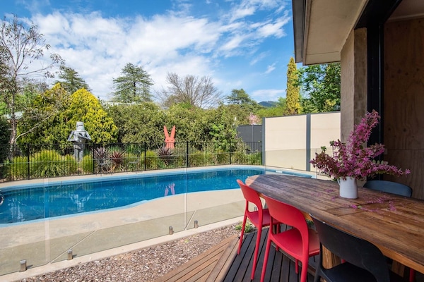 The largest private pool in Bright Saltwater. Set in glorious landscaped garden