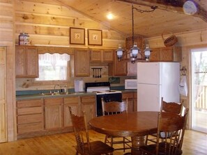 Fridge, microwave, oven, stovetop - Secluded and Romantic Cabin ~ 35 Private Secluded Acres ~ Jacuzzi Tub!  (Monterey)