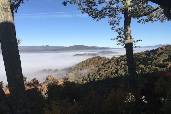 Above the clouds left.