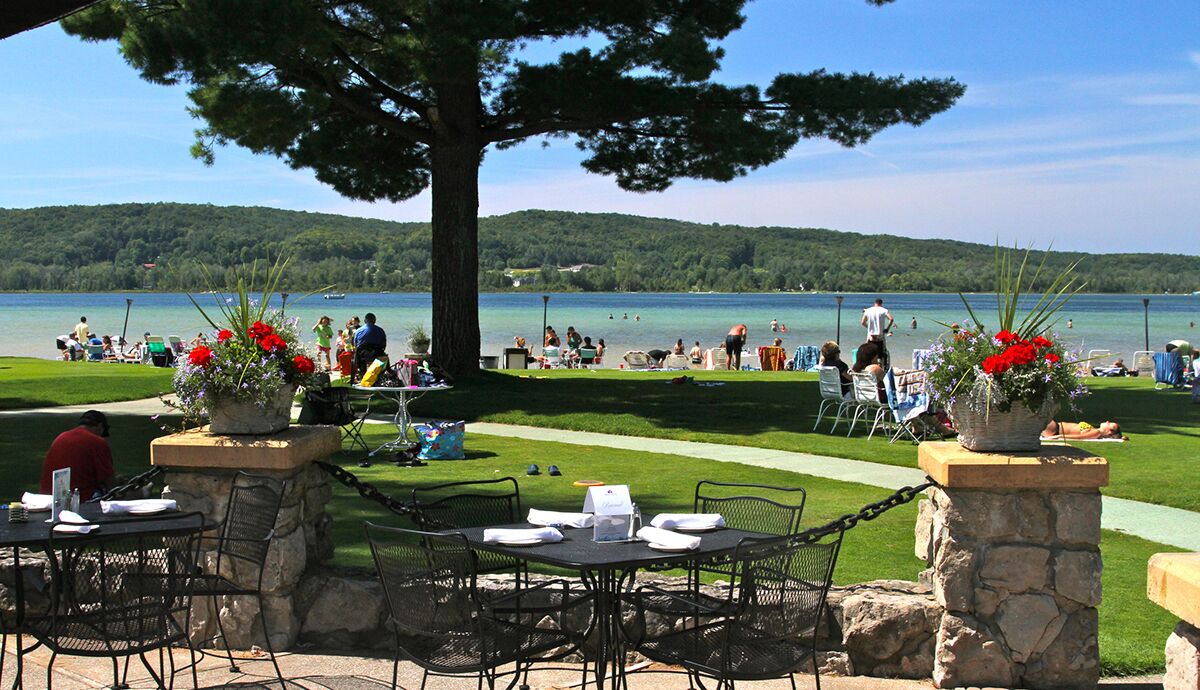 Grab lunch or dinner at The Beach House at Deer Lake Beach