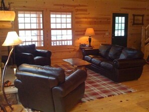 Smart TV, chimenea, reproductor de DVD y estéreo 