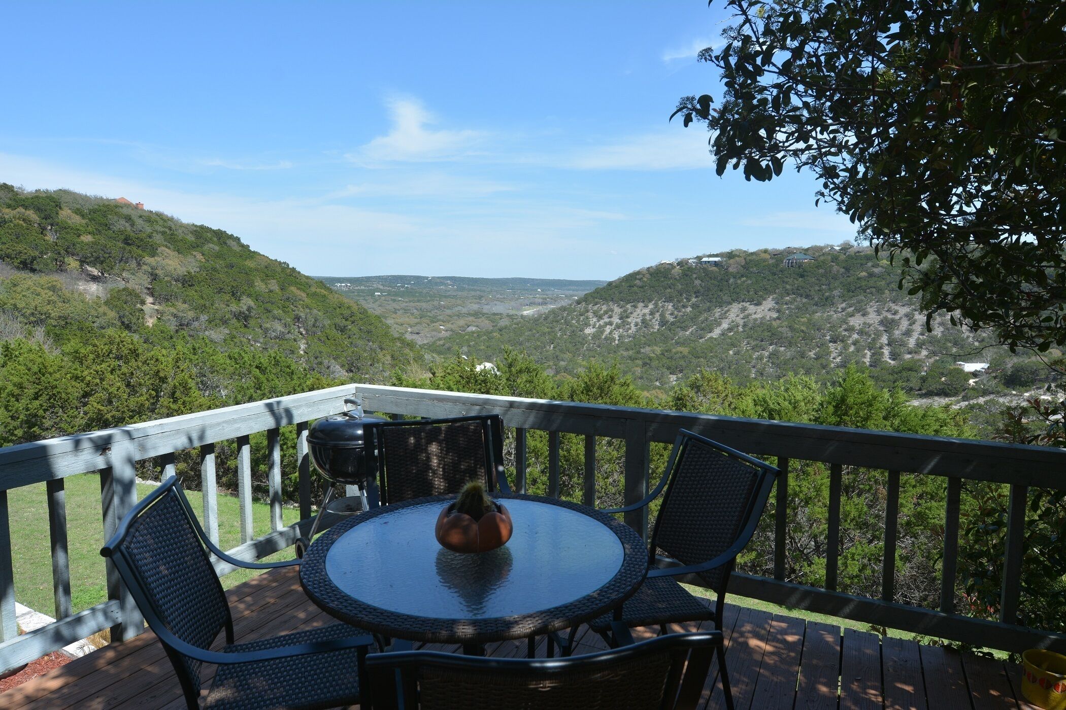 Perched on the apex of the hills overlooking the Blanco River Valley