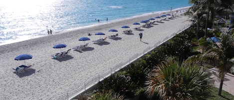 On the beach, beach towels