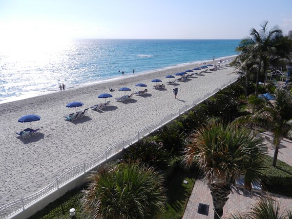 On the beach, beach towels