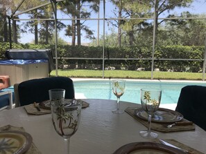 Outdoor pool, a heated pool
