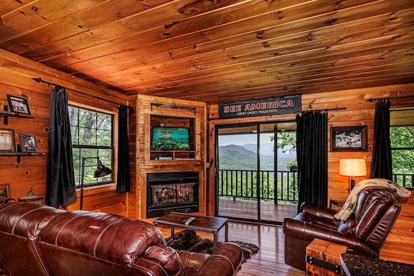 TV, fireplace, DVD player