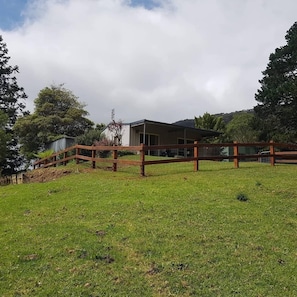 Guests can enjoy a peaceful retreat surrounded by lush greenery and a serene atmosphere.