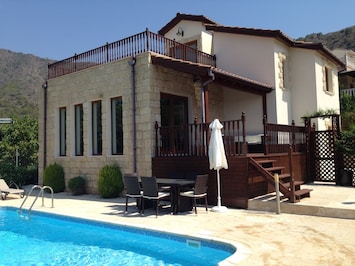 Front view of villa