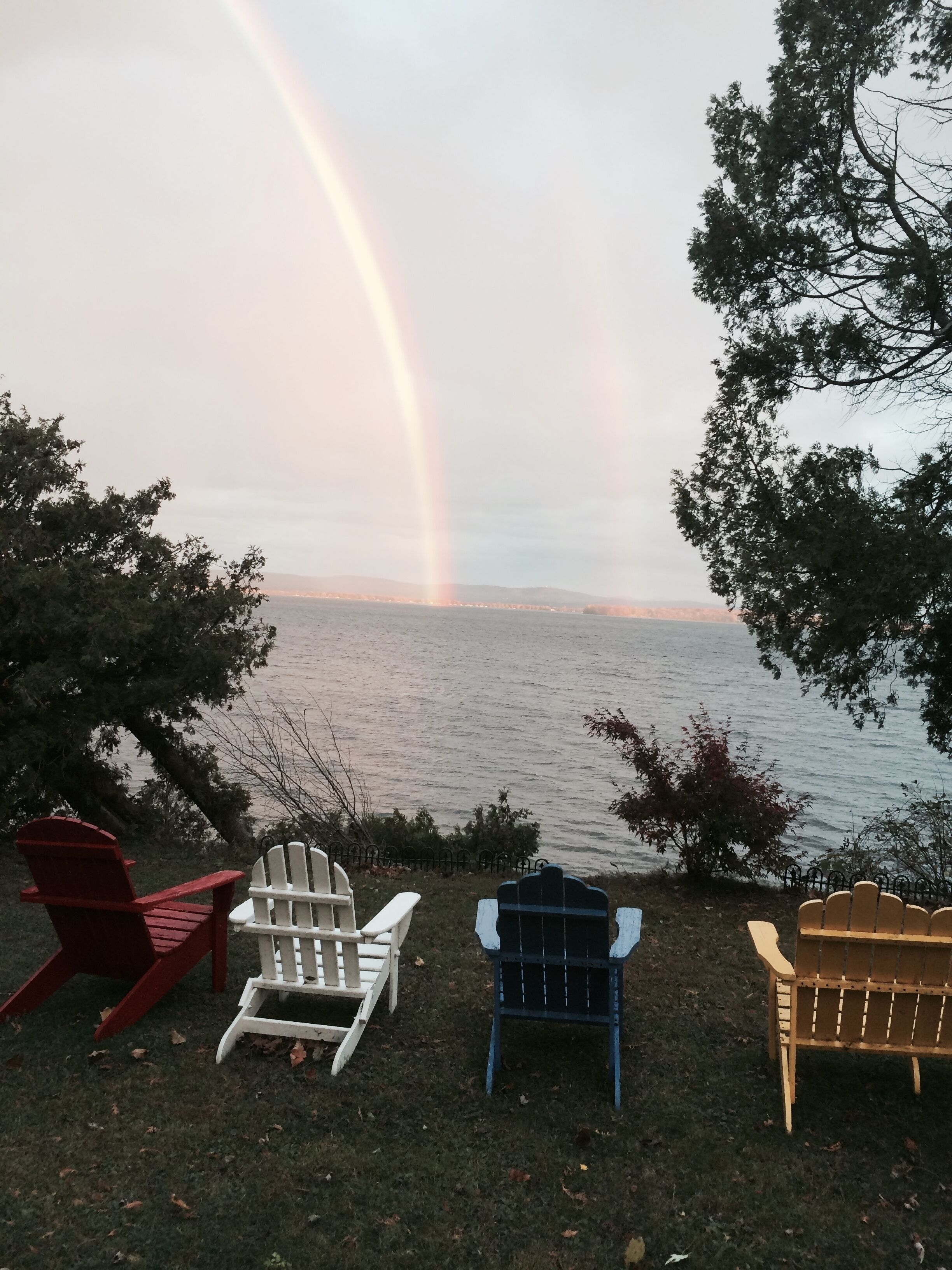 Lakeside view/catching a rianbow