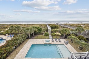 Outdoor pool, a heated pool - Beach Life, 8 bedroom Oceanfront with Pool (NORTH MYRTLE BEACH)