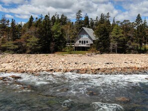 Exterior - PRIVATE OCEANFRONT GETAWAY - LARGE DECK, STUNNING VIEWS, JUST STEPS TO THE OCEAN (Prospect Harbor)
