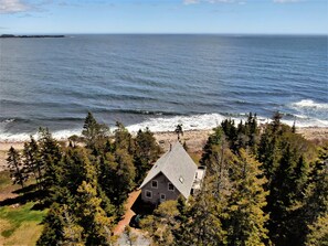 Exterior - PRIVATE OCEANFRONT GETAWAY - LARGE DECK, STUNNING VIEWS, JUST STEPS TO THE OCEAN (Prospect Harbor)