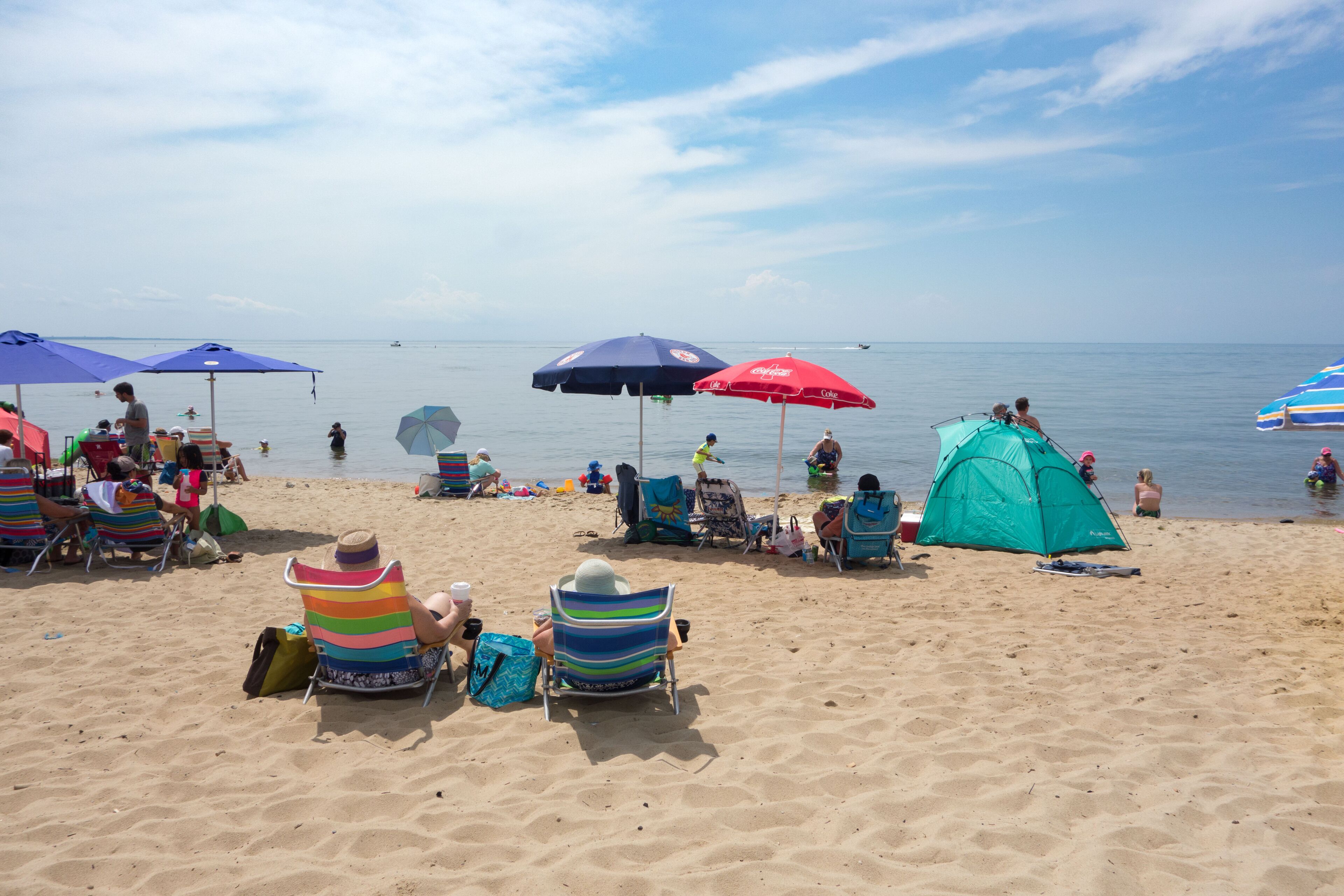 Sun loungers, beach towels