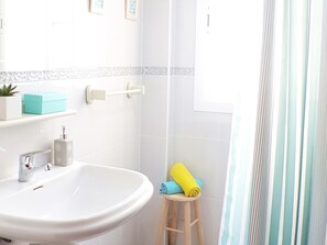 Shower, hair dryer