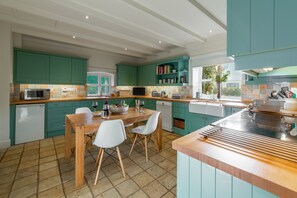 Microwave, oven, dishwasher, high chair