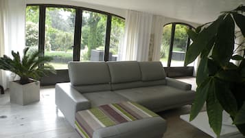 TV, DVD player, table tennis, books