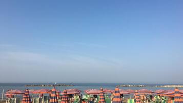 在海灘附近、沙灘巾