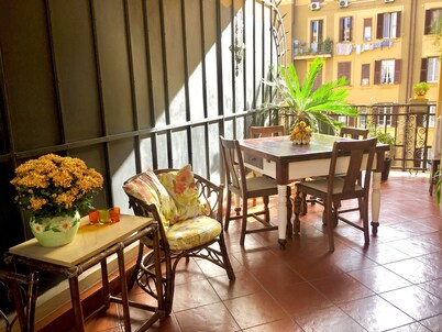 Central near Vatican, olympic stadium with terrace, elevator and garage.