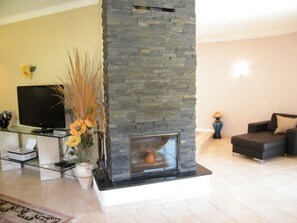 TV, fireplace, DVD player