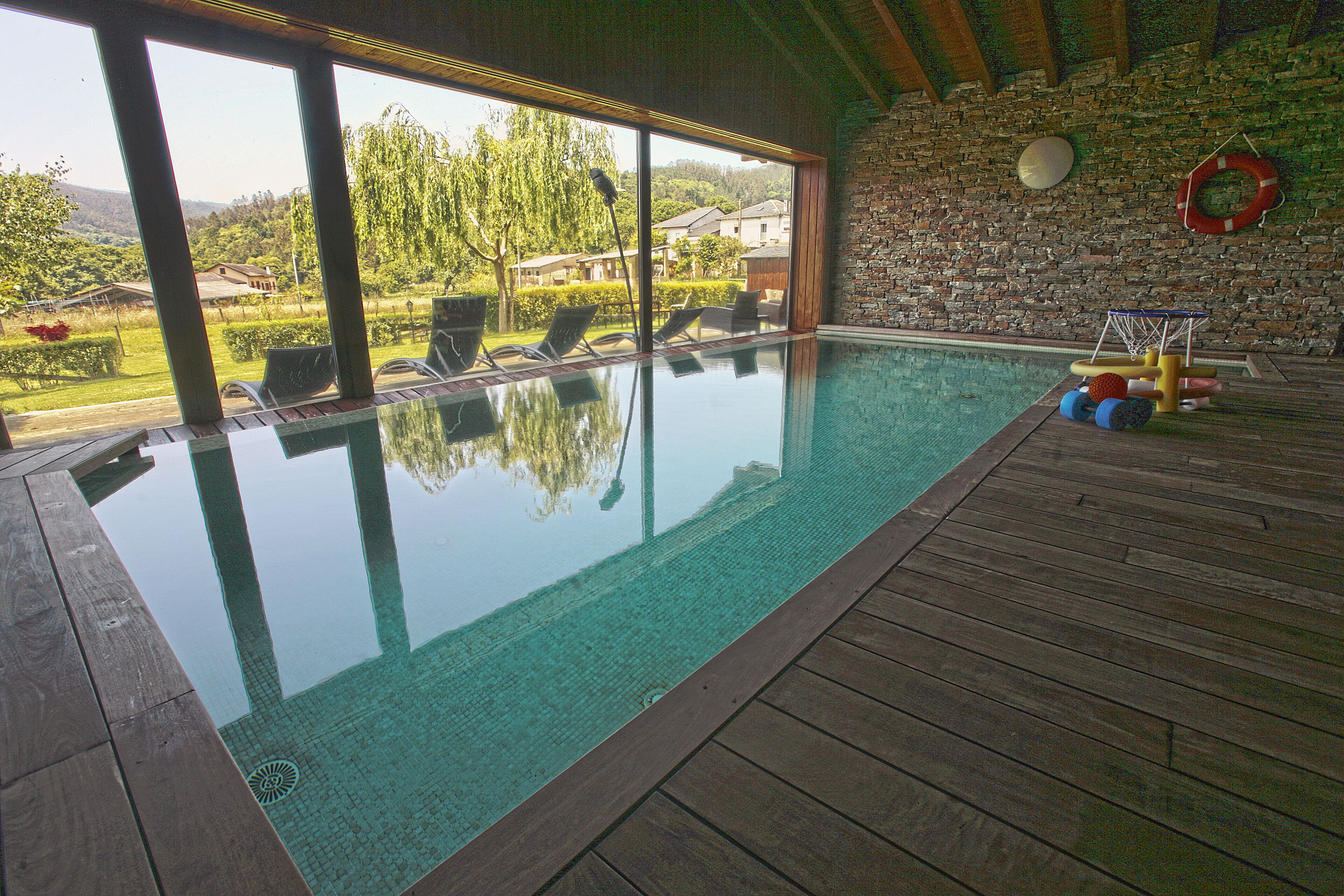 San Martin Rural Apartments. Ramón de María House Climatized pool.
