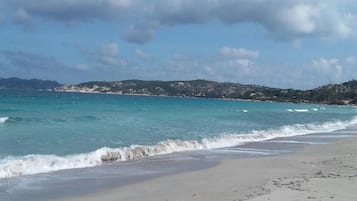 Playa en los alrededores y camastros