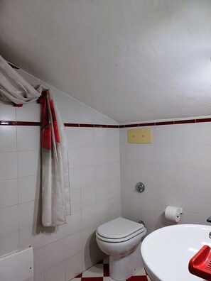 Dusche, Haartrockner, Bidet, Handtücher