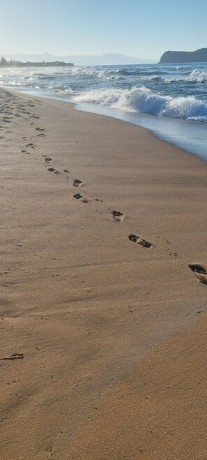 In Strandnähe, Liegestühle, Strandtücher