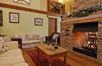 Barn winter interior