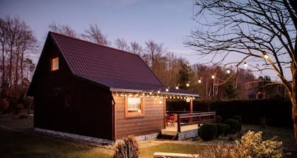Hermosa cabaña con chimenea