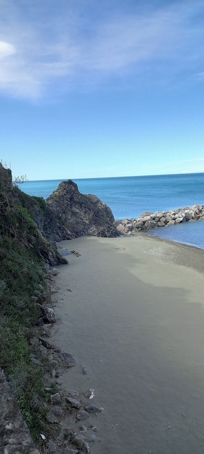 Na praia