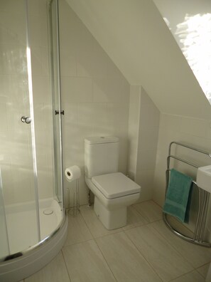 Tina, secadora de cabello, bidet, toallas 