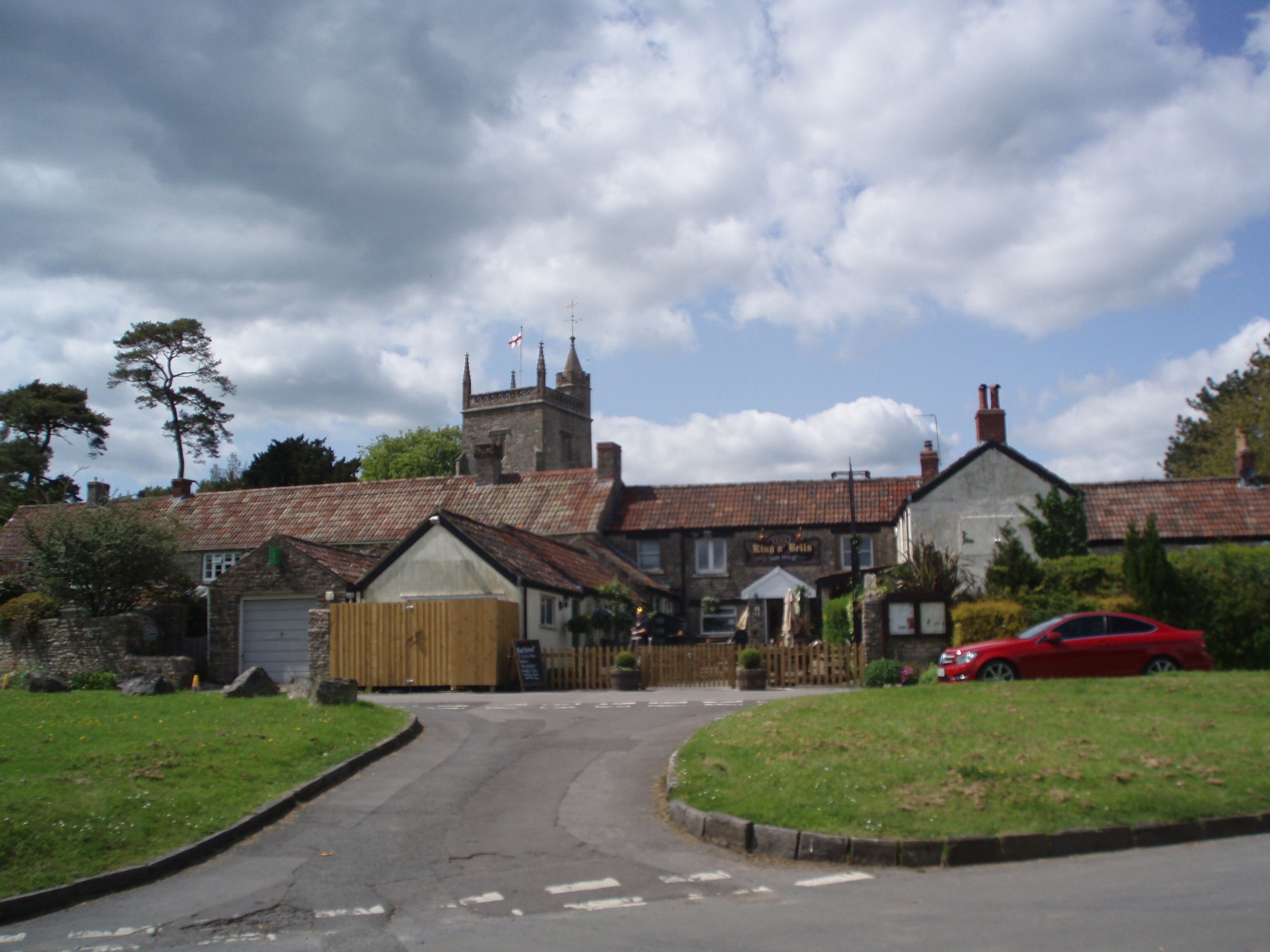 The village pub and church.